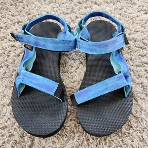 Teva sandals tie dye blue women size 7